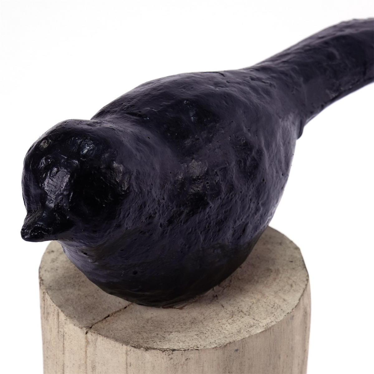 VOGEL-SKULPTUREN-SET Birdy 3-tlg. verschiedene Größen auf Massivholz-Sockel naturfarben - Naturfarben, Holz (10/30/20cm) - CREEDWOOD