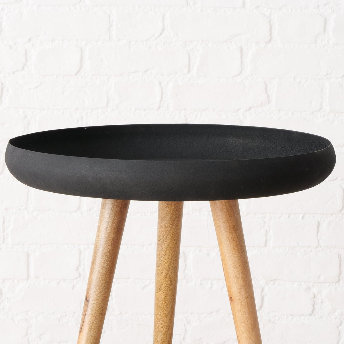 LOFT-KAFFEETISCHE mit schwarzer Platte Masdour Schwarz - Schwarz, Holz (51/51/60cm) - Boltze Home