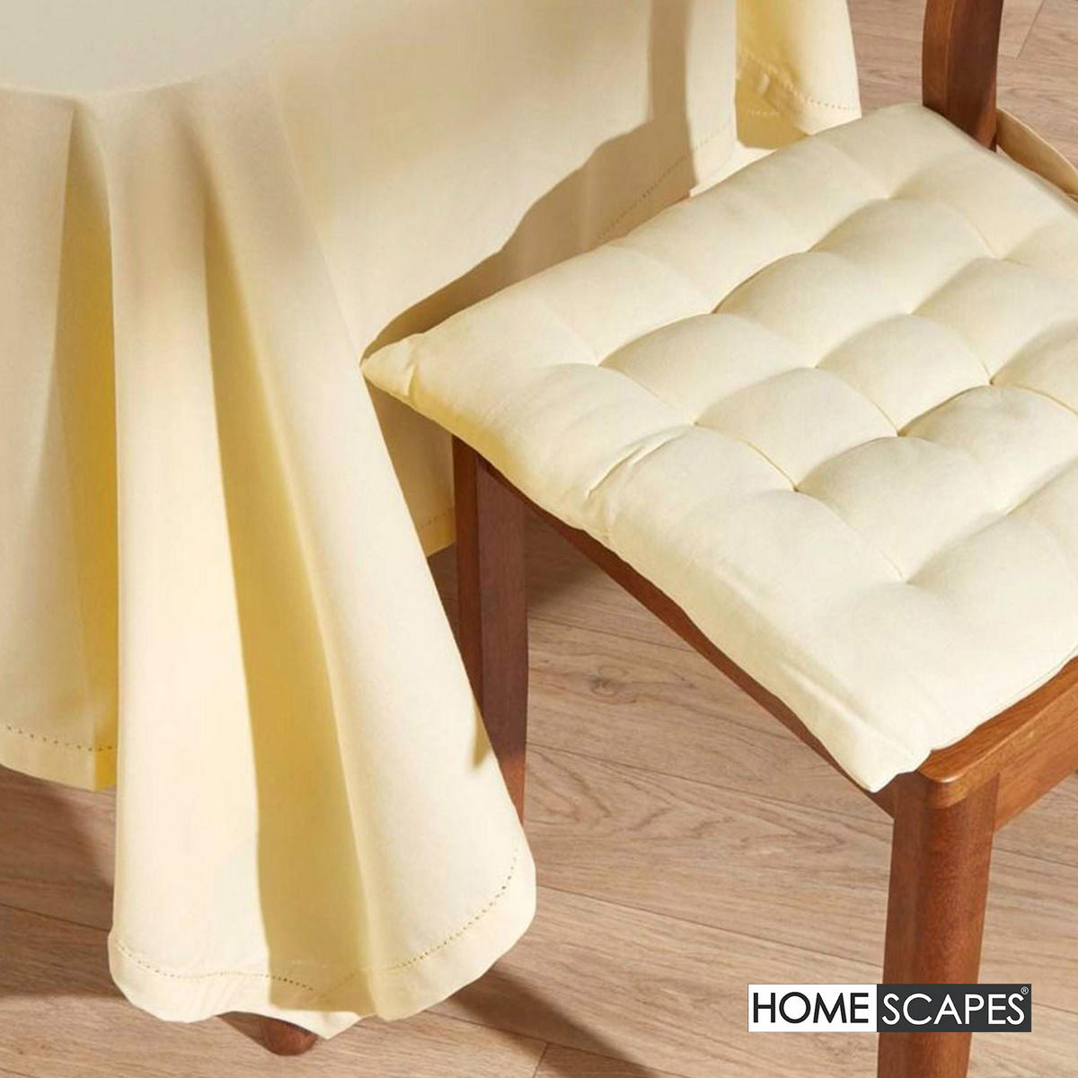 TISCHDECKE creme rund 178 cm, 100% Baumwolle - Creme, Textil (178/178cm) - Homescapes