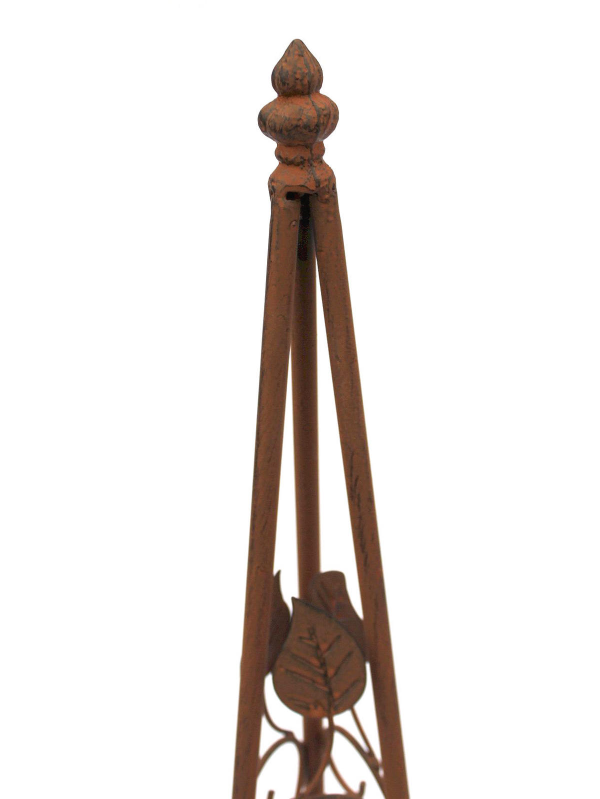 RANKHILFE Pyramide 082547 M aus Metall 118 cm - Braun, Metall (24/118/24cm) - DanDiBo
