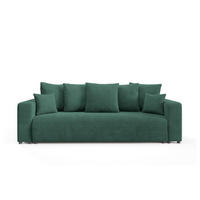 SCHLAFSOFA mit Bettkasten Grün - Grün, Textil (247/88/93cm) - Furnisell