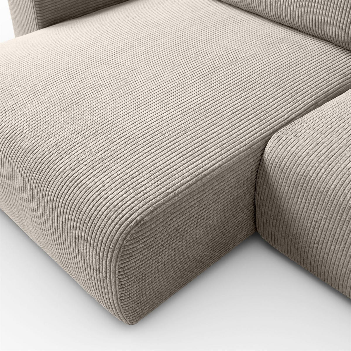ECKSOFA OPERA L-Form mit Schlaffunktion und Bettkasten, Poso 02 - Beige, Textil (247/143cm) - Lookway