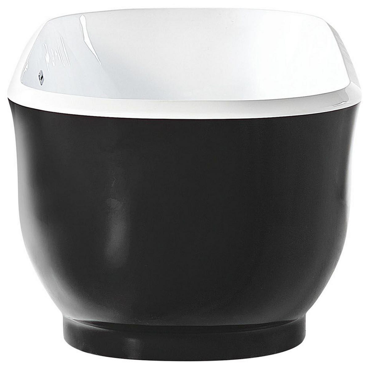BADEWANNE FREISTEHEND 77x170x61 cm schwarz Tesoro - Schwarz, Kunststoff (77/61/170cm) - Beliani