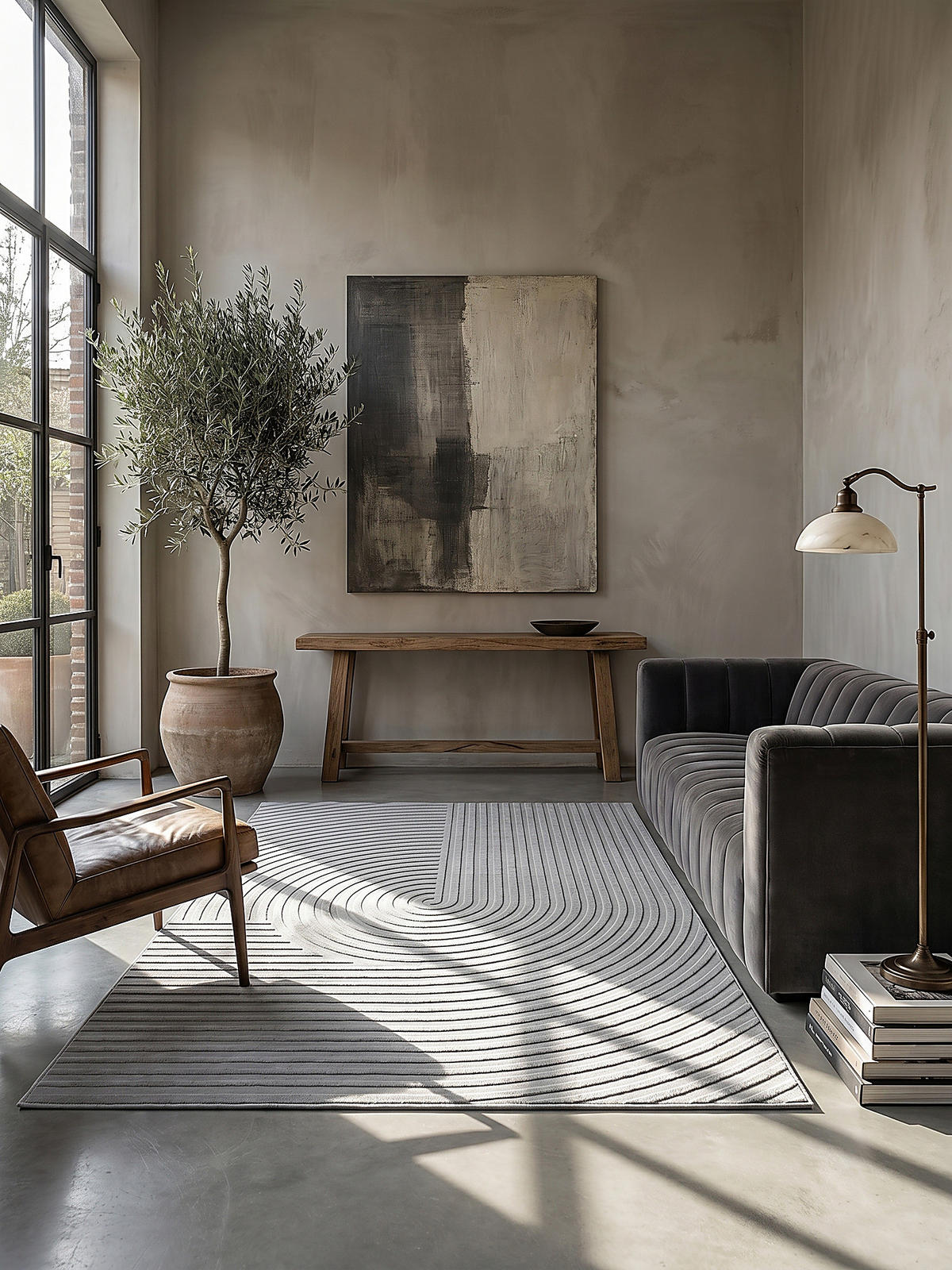 TEPPICHLÄUFER Geometrisch ERESMA Polyester Grau 80 x 150 cm - Grau, Textil (80/150cm) - KADIMA DESIGN