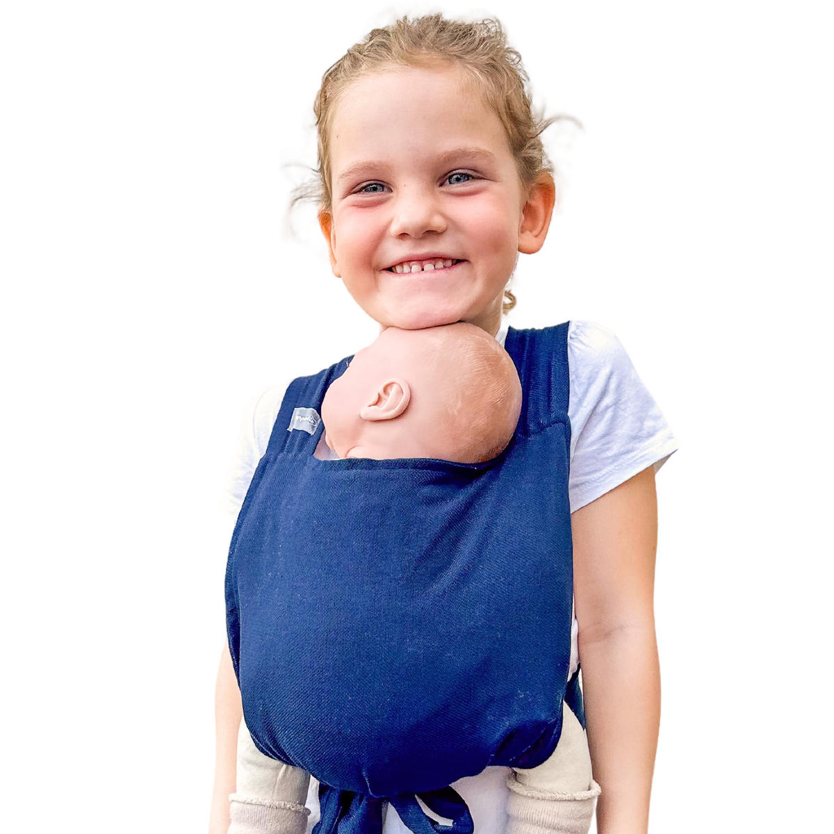 PUPPENZUBEHÖR Puppentrage - Dunkelblau, Textil (25/0.1/35cm) - Hoppediz