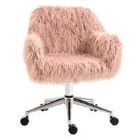 CHEFSESSEL, Schaumstoff, Rosa+Silber - Multicolor, Fell (60/85/57cm) - Vinsetto