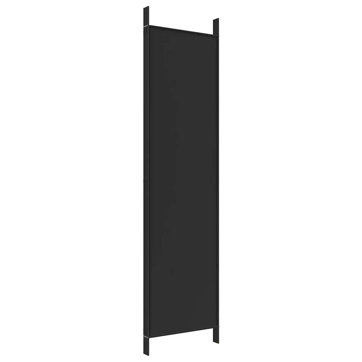 PARAVENT 4-teilig Schwarz 200/200 Cm Stoff - Schwarz, Textil (200/200/0.1cm) - vidaXL