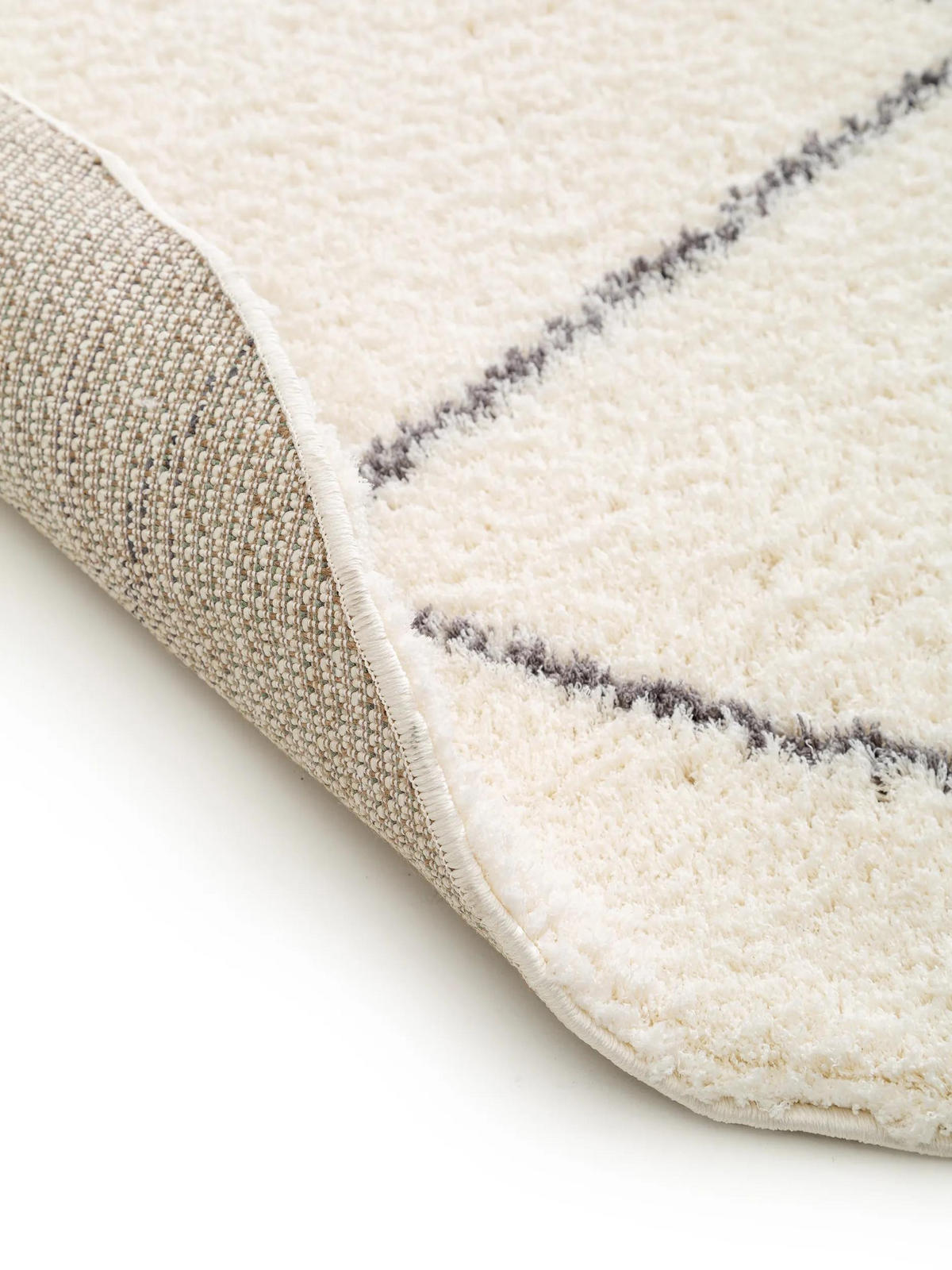 HOCHFLORTEPPICH rund Benno Cream ø 120 cm rund - Creme, Textil (120/120cm) - benuta Nest