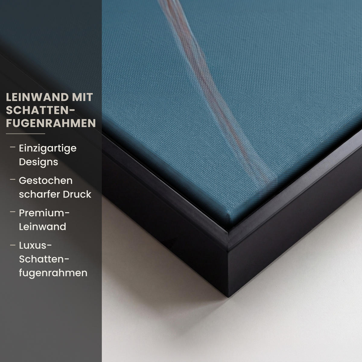 LEINWAND Bilder mit Rahmen - Löwenzahn - Wind - Blau - 50x50 - Blaugrau, Textil (50/50cm) - MuchoWow