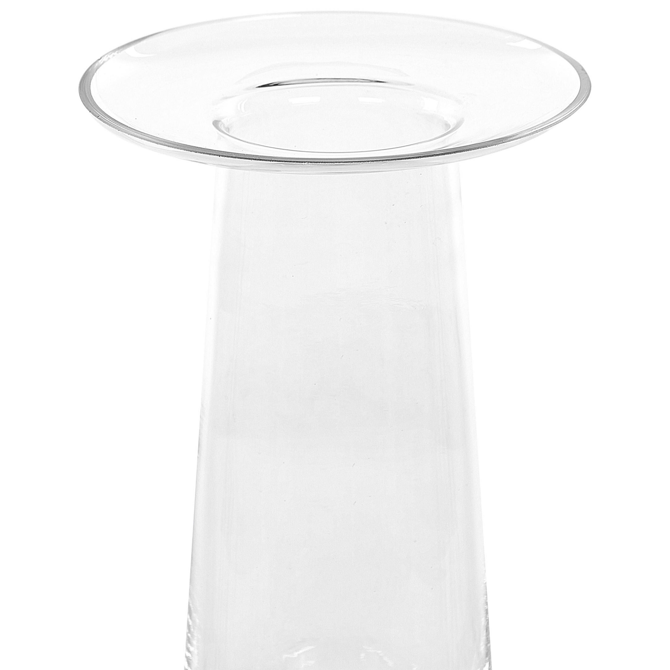 BLUMENVASE Glas transparent Manna - Transparent, Glas (26cm) - Beliani