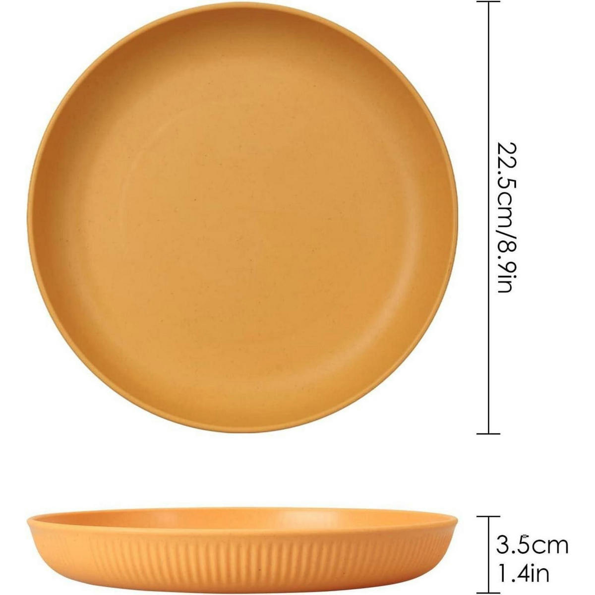 SPEISETELLER 6er Set Kunststoff 22,5 cm - Multicolor, Kunststoff (22.5/22.5/3.5cm)