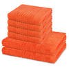 FROTTIERSET Carre 6-teilig - Orange, Textil (50/100cm) - Ross