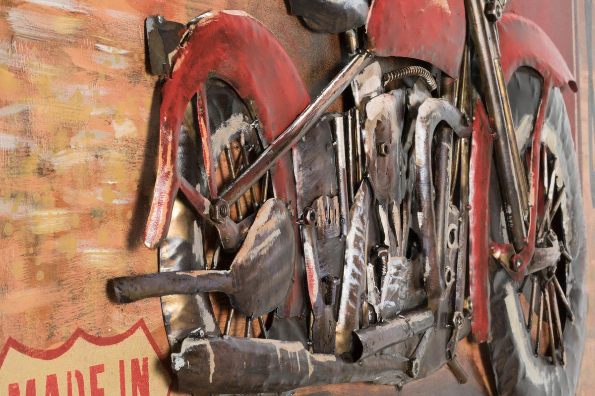 METALLBILD Rot 100/70 cm - Rot/Braun, Metall (6/70cm) - KUNSTLOFT
