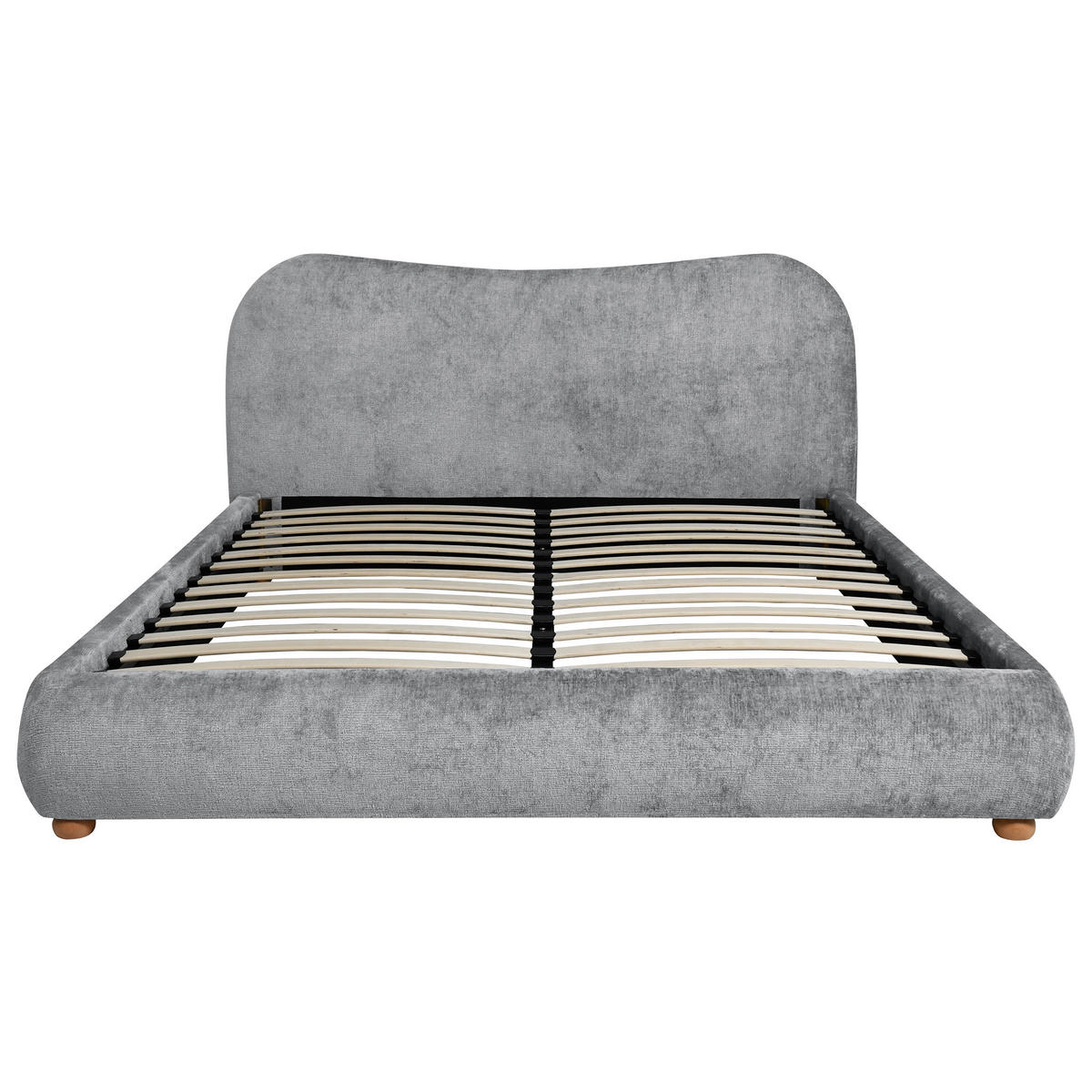 ČALOUNĚNÁ POSTEL Sonho, dvoulůžko 160x200 cm bez matrace, žinylková látka, šedá - šedá, textil (160/200cm) - Beautysofa