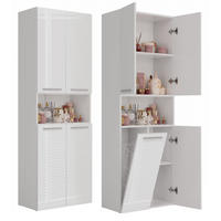 BAD Hochschrank Billy - Weiß Hochglanz, Holzwerkstoff (60/174/30cm) - kommodly