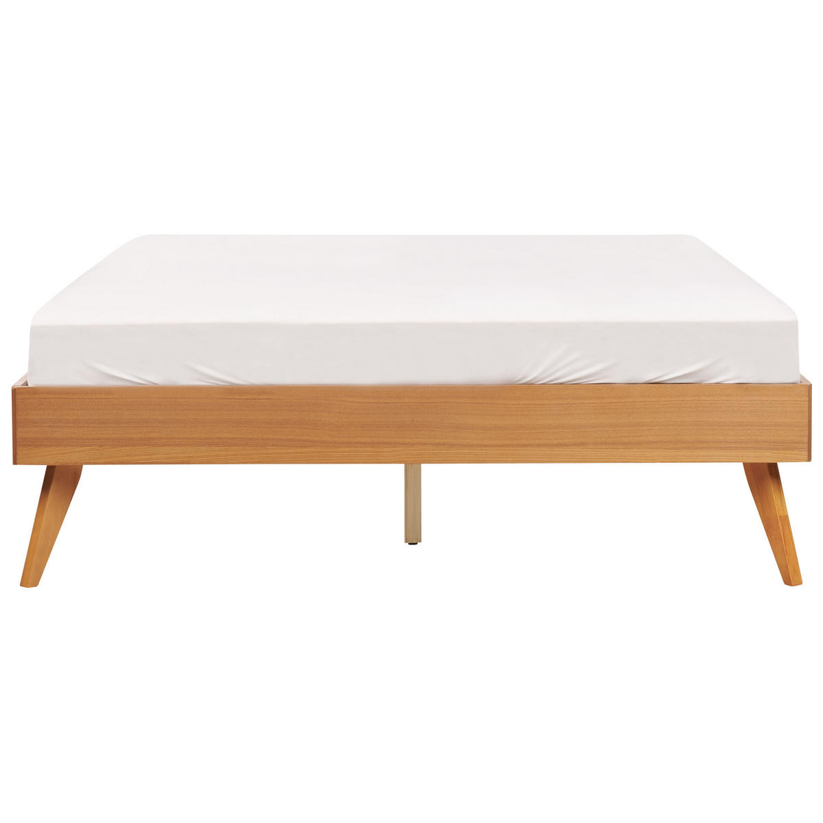BETT Heller Holzfarbton 140x200 cm Berric - Hellbraun, Holzwerkstoff (140/200cm) - Beliani