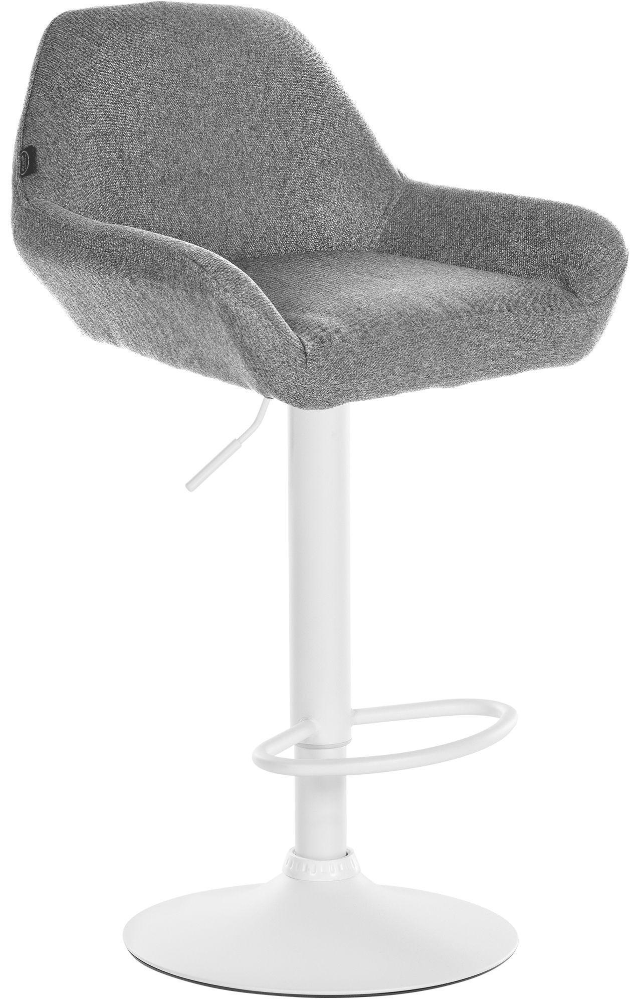 BARHOCKER Stoff Grau - Weiß/Grau, Textil/Metall (51/89/52cm) - CLP