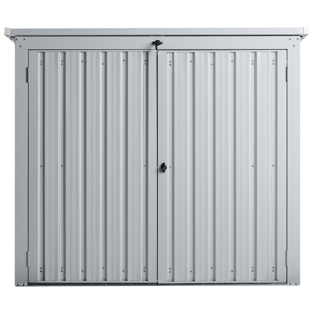GERÄTEHAUS Weiß Moena - Weiß, Metall (158/134/96cm) - Beliani