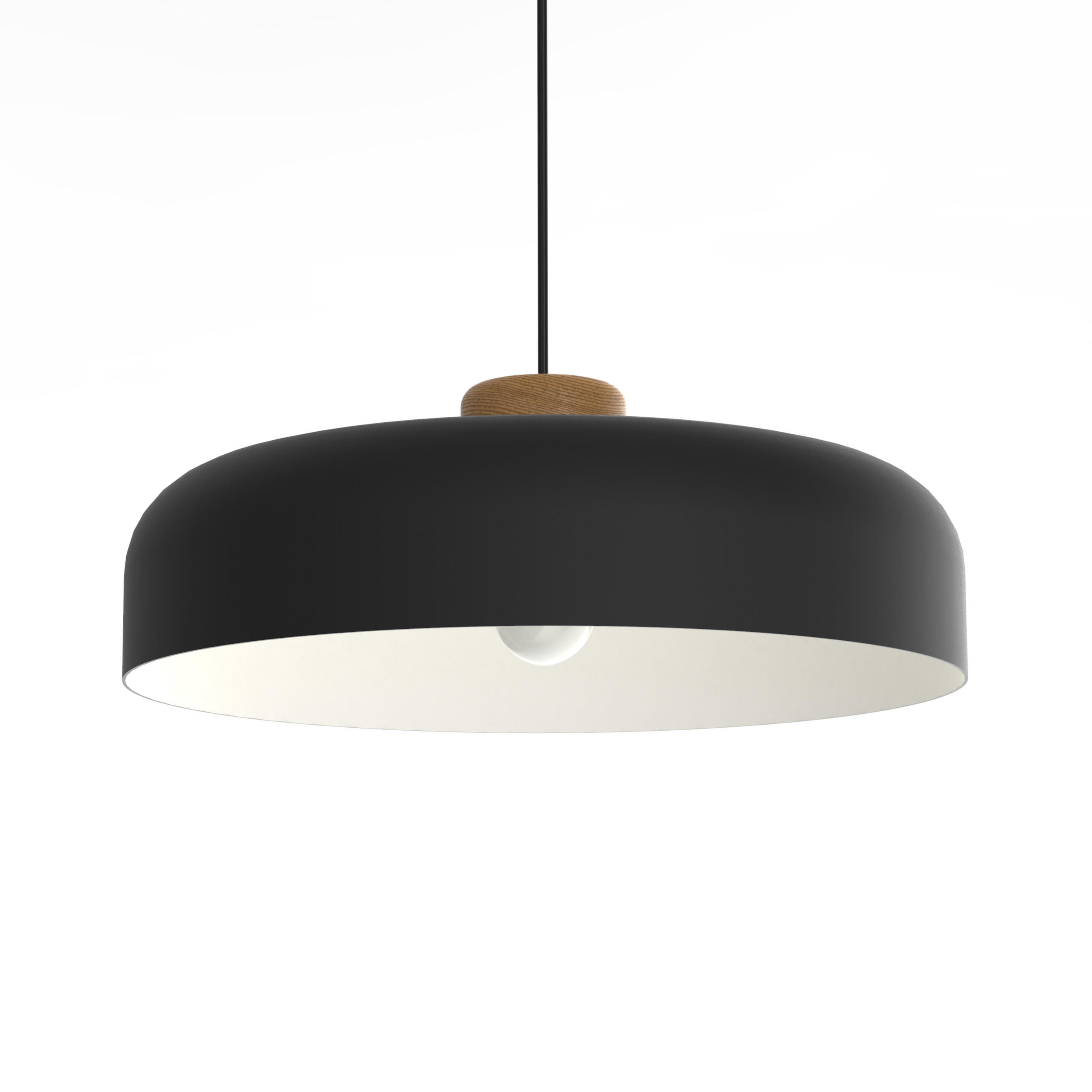 HÄNGELEUCHTE Bois - Schwarz, Metall (50/50/17cm) - Lumicom
