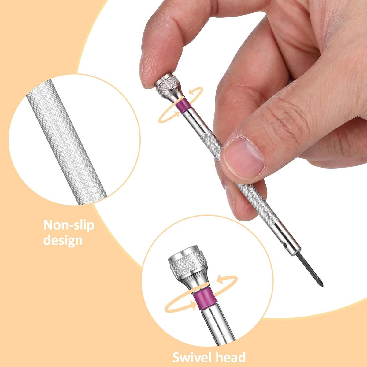 SCHRAUBENDREHER-SET – 8 Schraubendreher – Zur Reparatur von Brillen und Uhren - Multicolor, Metall (11.8/8.8/2.3cm) - DCA