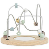 MOTORIKSCHLEIFE mit Spiegel Mint - ab 12 - Blau, Holz (17/25cm) - Bieco Spielwaren