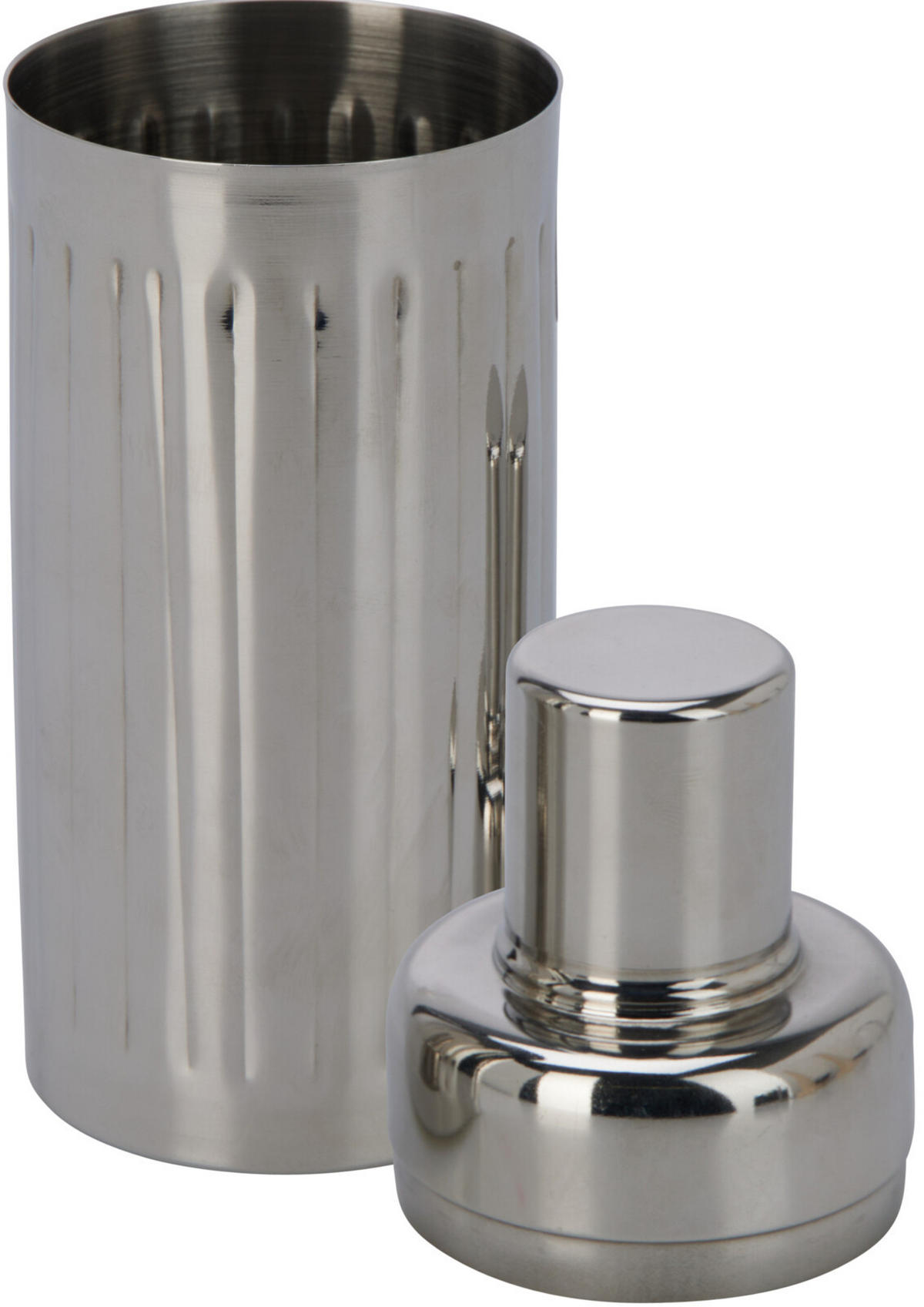 COCKTAIL-SHAKER Basic Silber 7/7/21 cm Metall - Silberfarben, Metall (7/21/7cm) - Mondex