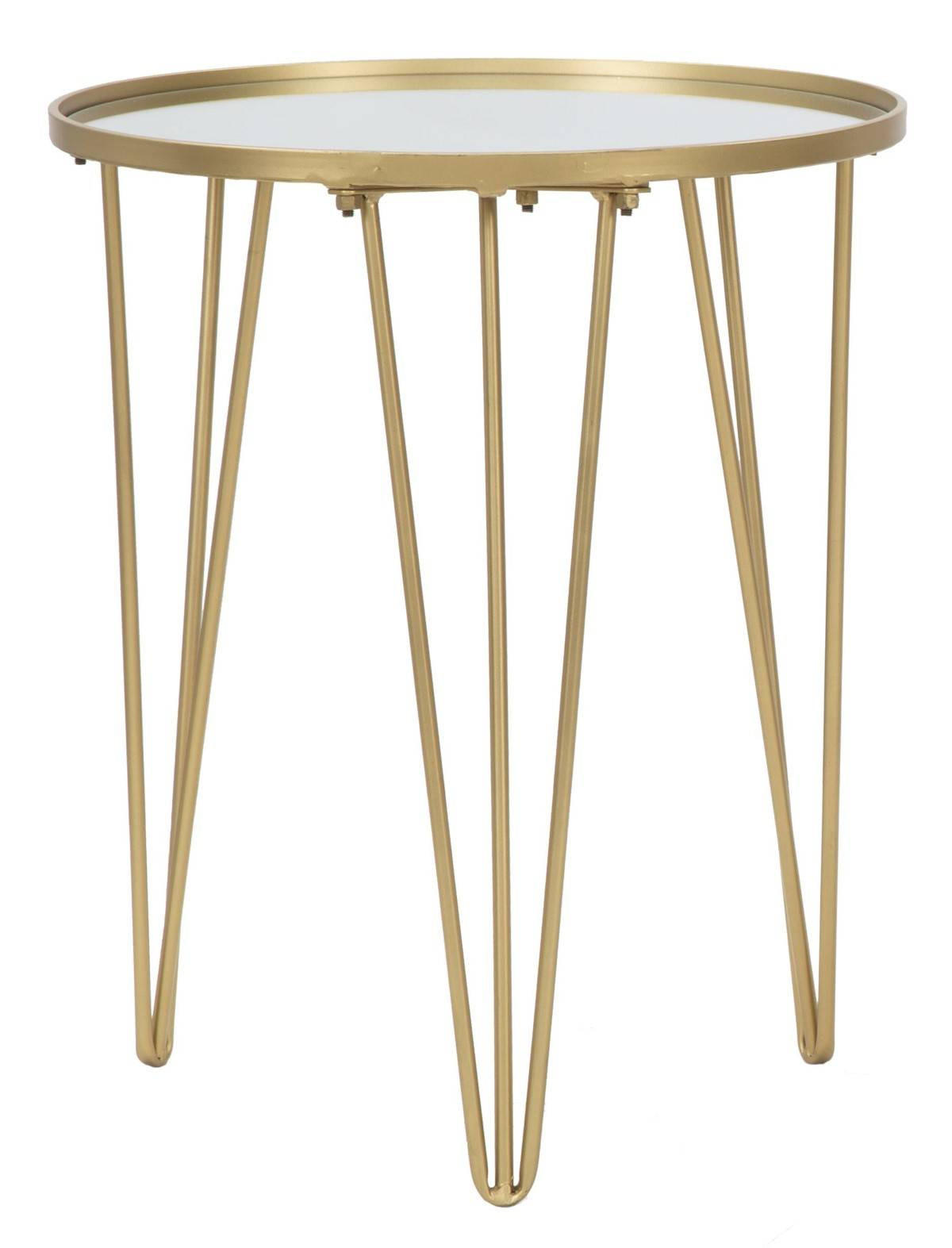 KAFFEETISCH rund, Gold - Goldfarben, Metall (40/40/49cm) - Mauro Ferretti