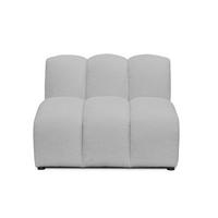 SOFAELEMENT Chenille Stoff Grau - Hellgrau/Schwarz, Holzwerkstoff/Kunststoff (90/70/89cm) - Makamii