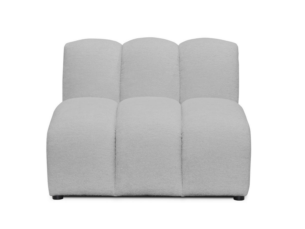 SOFAELEMENT Chenille Stoff Grau - Hellgrau/Schwarz, Holzwerkstoff/Kunststoff (90/70/89cm) - Makamii