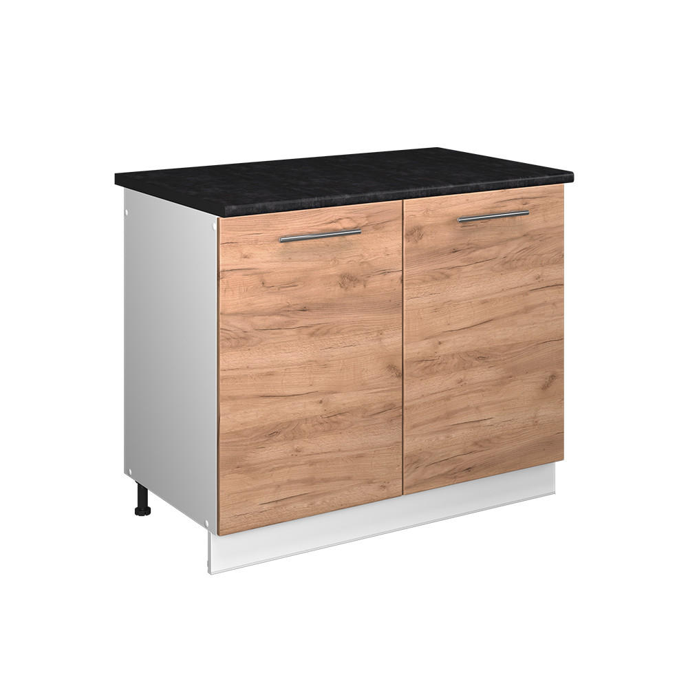 DISKBÄNKSSKÅP Fame-Line, Goldkraft ek/Vit, 100 cm, AP Antracit Honungsek, Vit 82/100/60 cm
