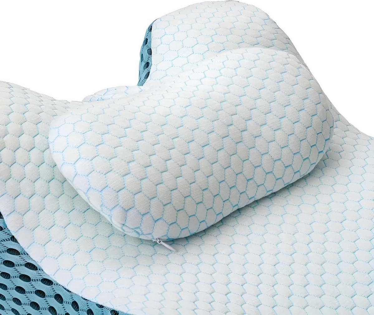 KOPFKISSEN Luneth 60/36/24 cm - Blau, Textil (36/60cm) - ZMH