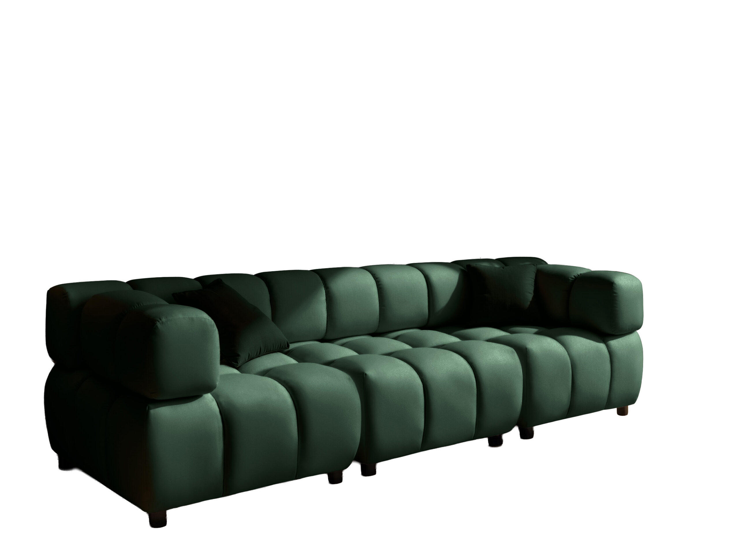 SOFA 4-Sitzer Modular, Couch, Veloursstoff Bluvel, Grün, Bolla - Grün, Holz (192/71/96cm) - Kaiser Möbel