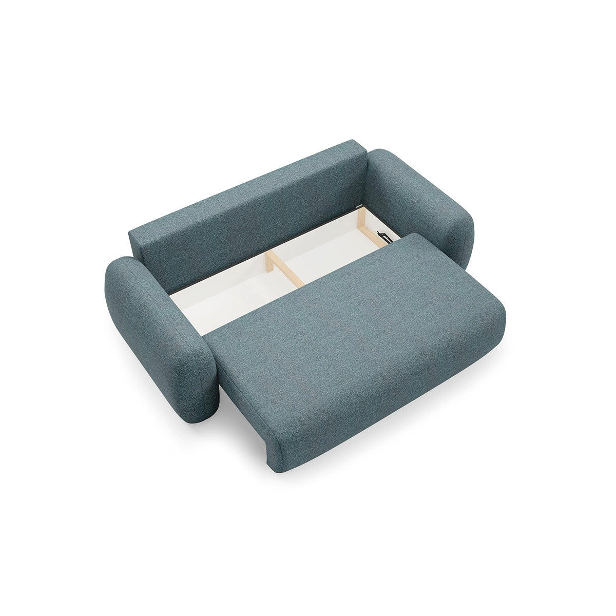 SOFA Carmela 3 Sitzplätze Blau - Blau, Holz (266/95/121cm) - Petits-meubles