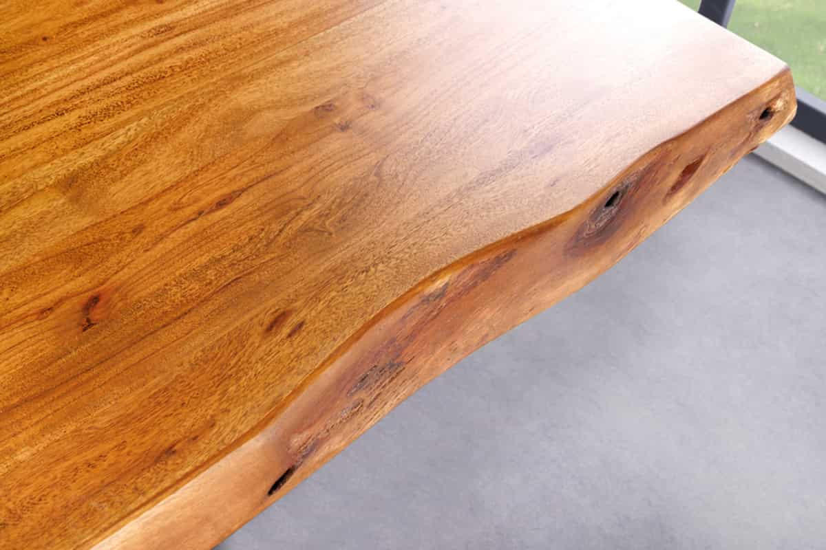 ESSTISCH MAMMUT Akazie 200cm - Schwarz/Braun, Holz/Metall (100/200/74cm) - riess-ambiente