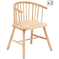 STUHL 2er-Set Holz Beige - Beige, Holz (60/69/51cm) - Nordlys