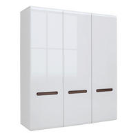 SCHRANK 3 Türen Darrel Weiß - Weiß, Holzwerkstoff (180/210/57cm) - Petits-meubles