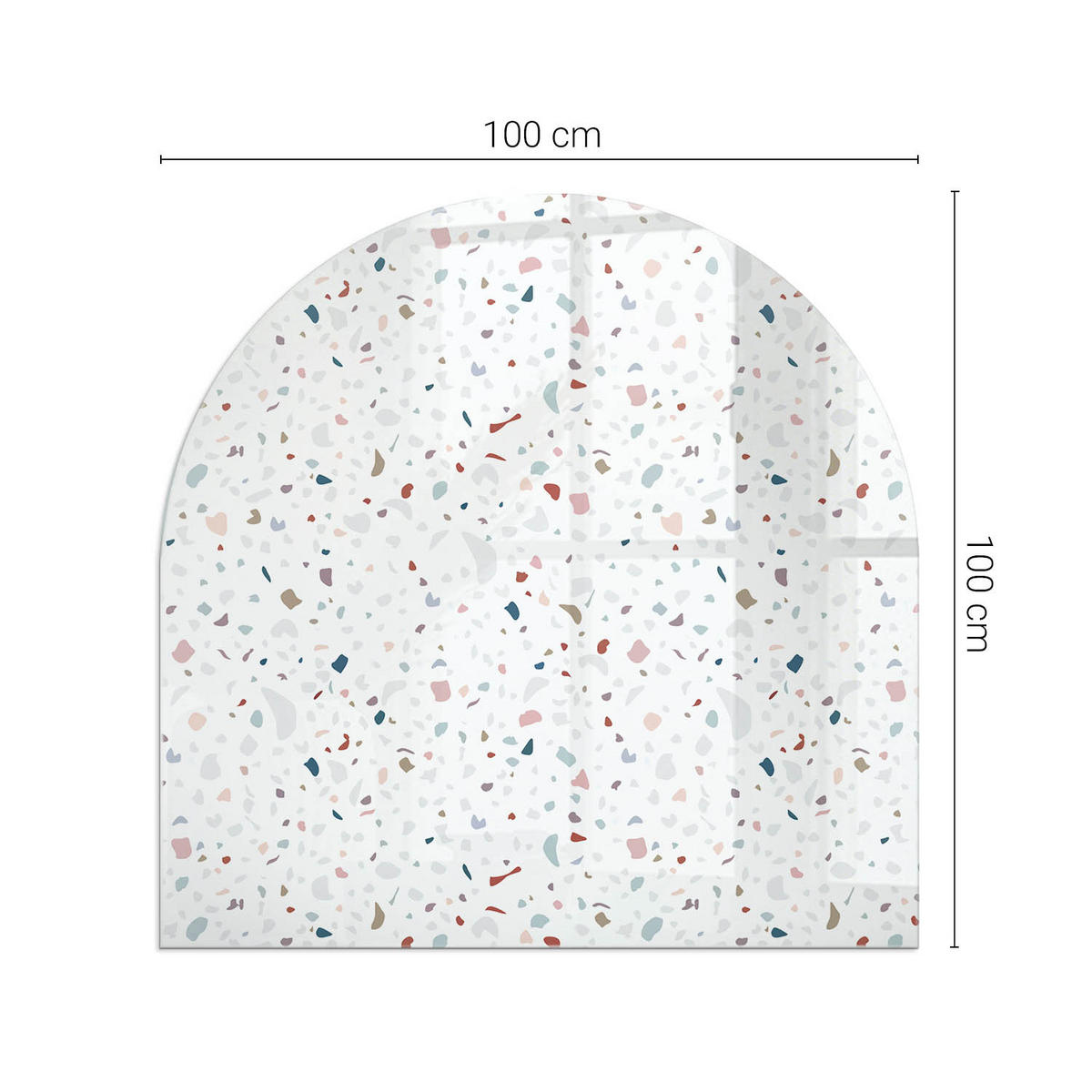 GLASPLATTE für Kamin 100x100 cm Weiß - Weiß, Glas (100/100/0.4cm) - ArtPrintCave