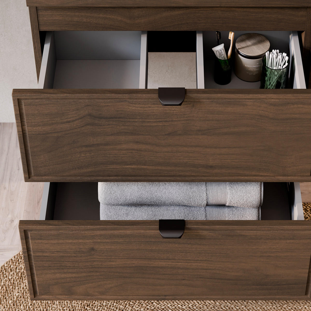 WASCHTISCHUNTERSCHRANK 60cm Elias Holz - Braun, Holzwerkstoff (60/52.2/46cm) - Petits-meubles