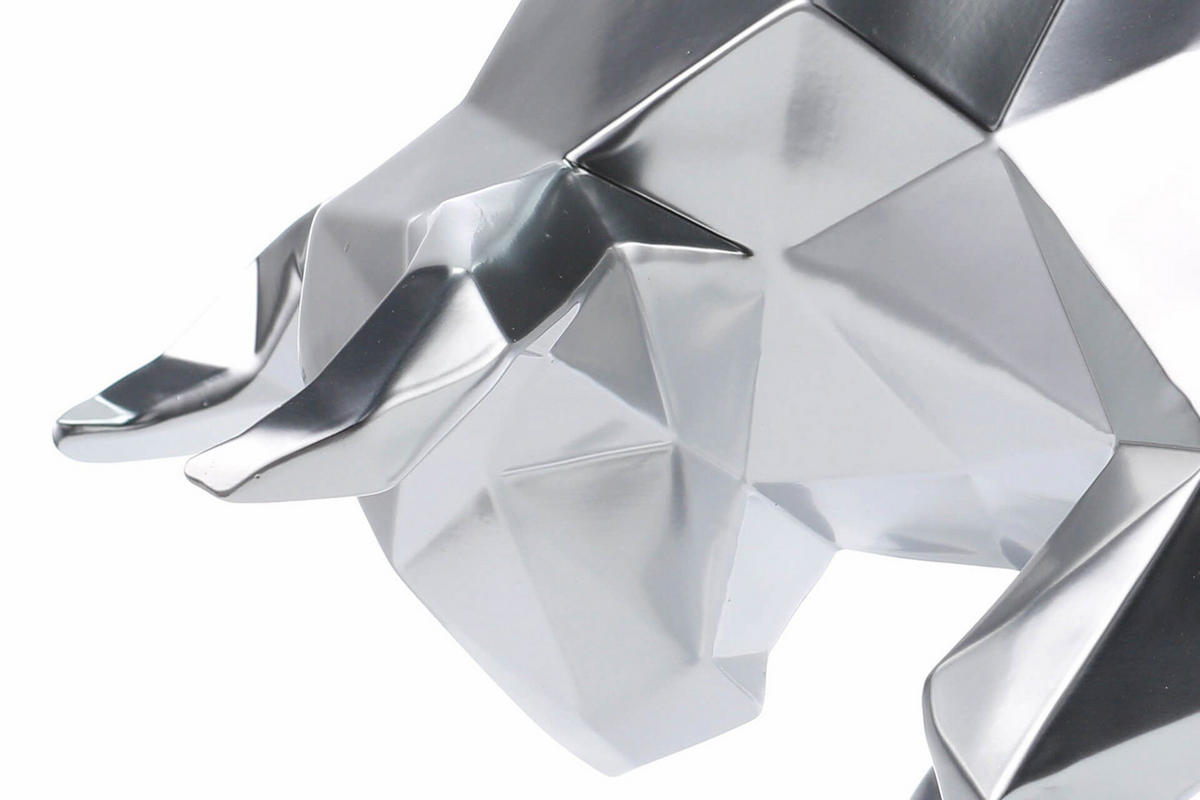 SKULPTUR Silber 51/26 cm - Silberfarben, Stein (2.4/26/23cm) - KUNSTLOFT