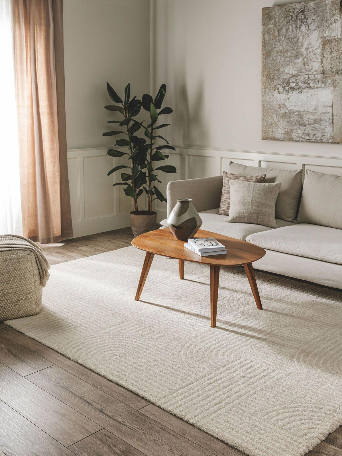 KOBEREC Tacoma Krémová 240x340 cm - krémová, textil/umělá hmota (240/1cm) - KUNSTLOFT