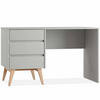 KINDERSCHREIBTISCH mit Schubladen Dambi - Grau, Holz (125/63/75cm) - KONSIMO®