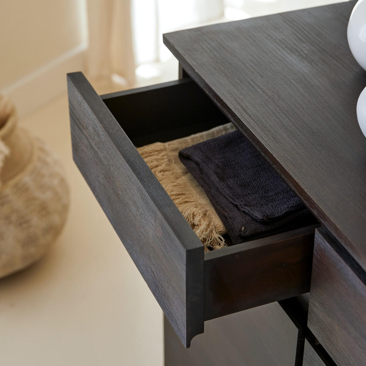 SIDEBOARD Eva Braun aus Mahagoni - Braun, Holz (150/90/45cm) - Tikamoon