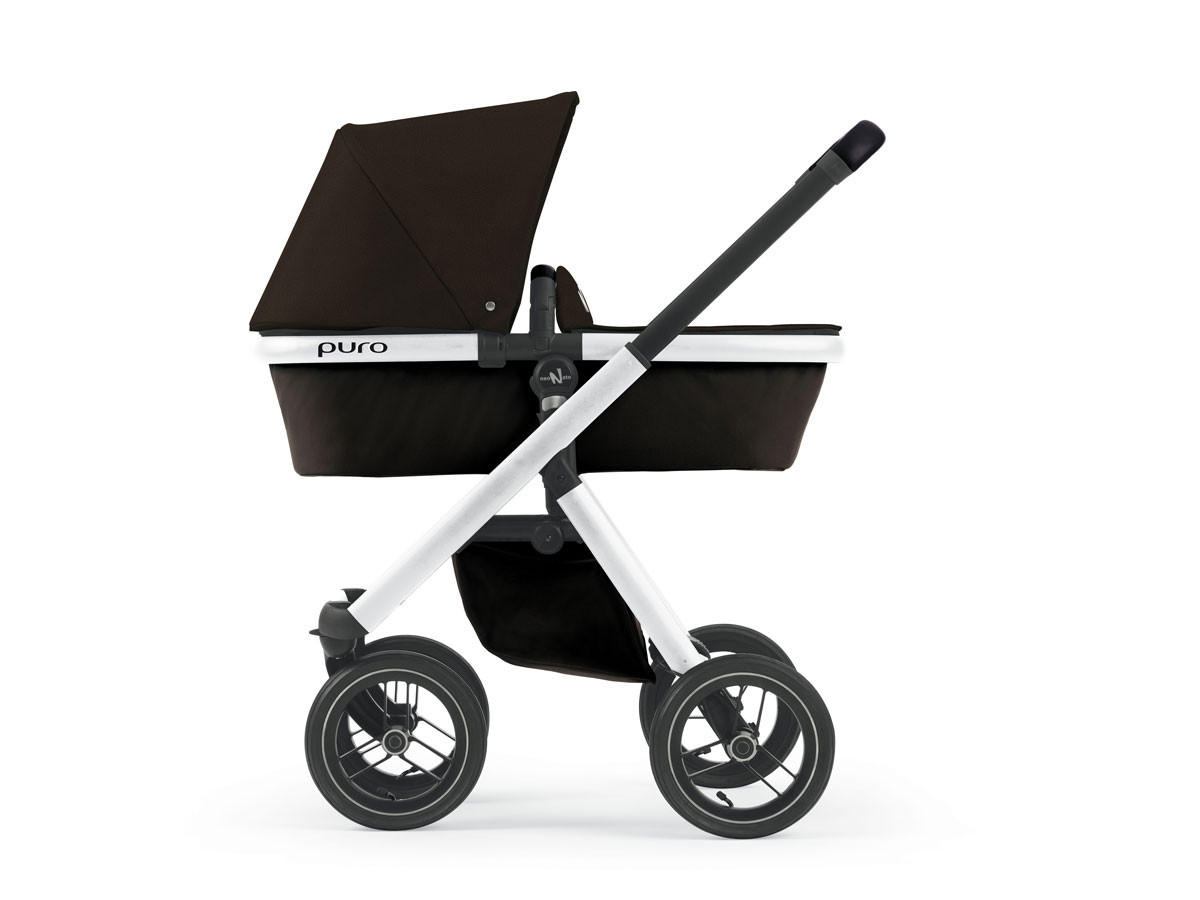 KINDERWAGEN Kombi 2 in 1 inkl. Regenschutz und Wickeltasche - Schwarz/Braun, Holz/Kunststoff (61/94/123cm) - Cam il Mondo del Bambino S.p.A.