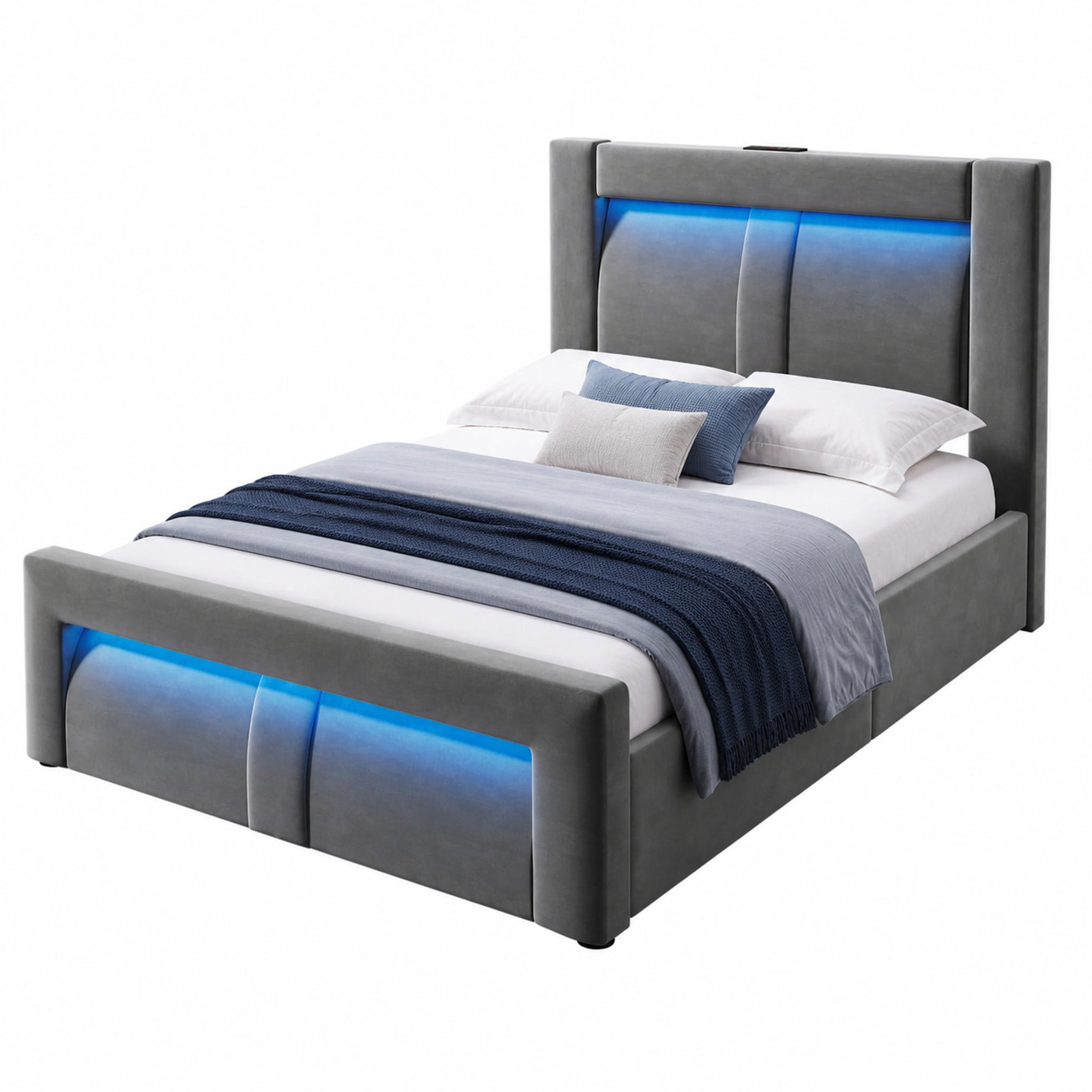 Beauniv Bett Grau 90x200 cm