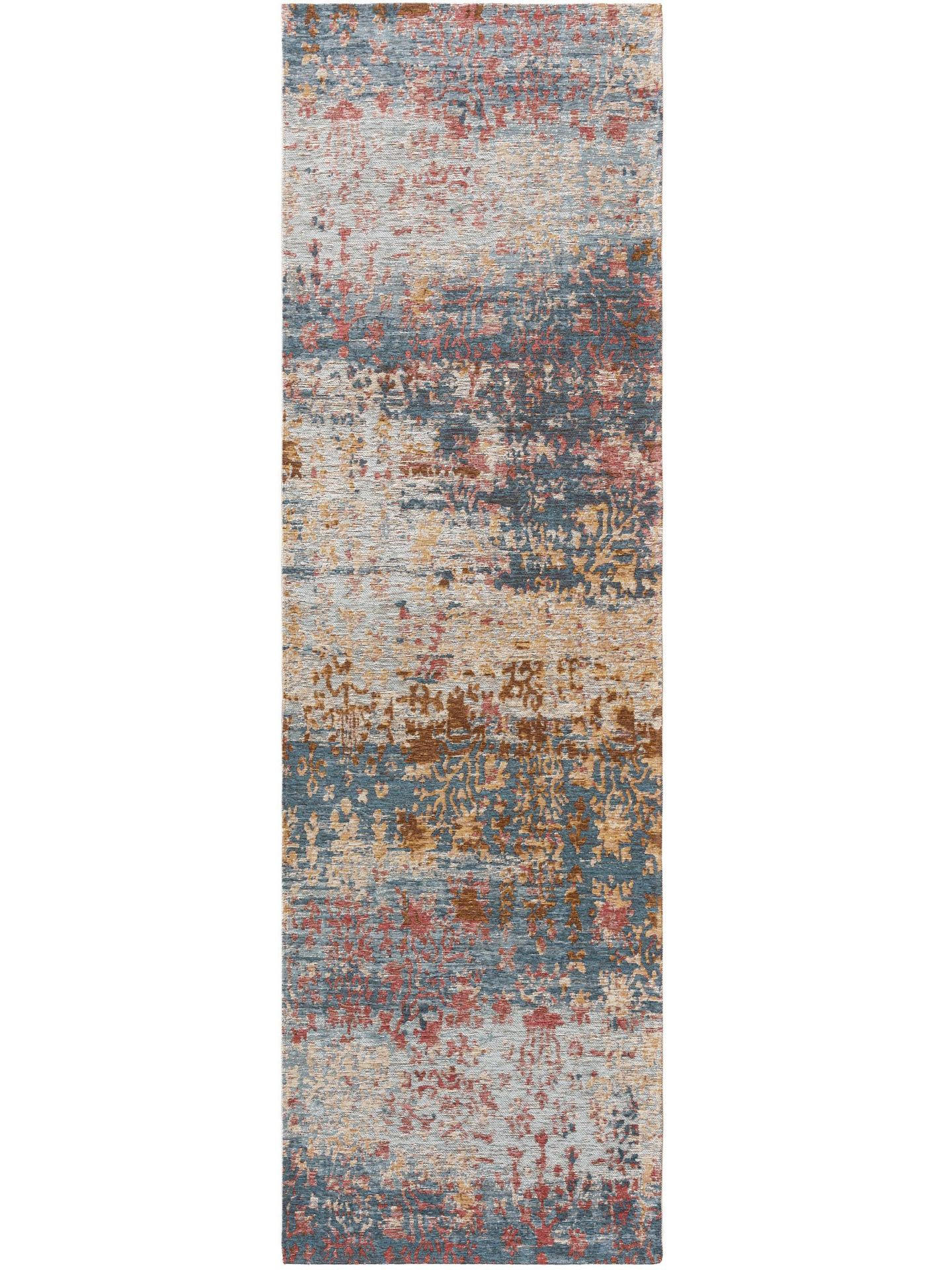 LÄUFER Frencie Blau 80x250 cm - Blau, Kunststoff/Textil (80/1cm) - KUNSTLOFT