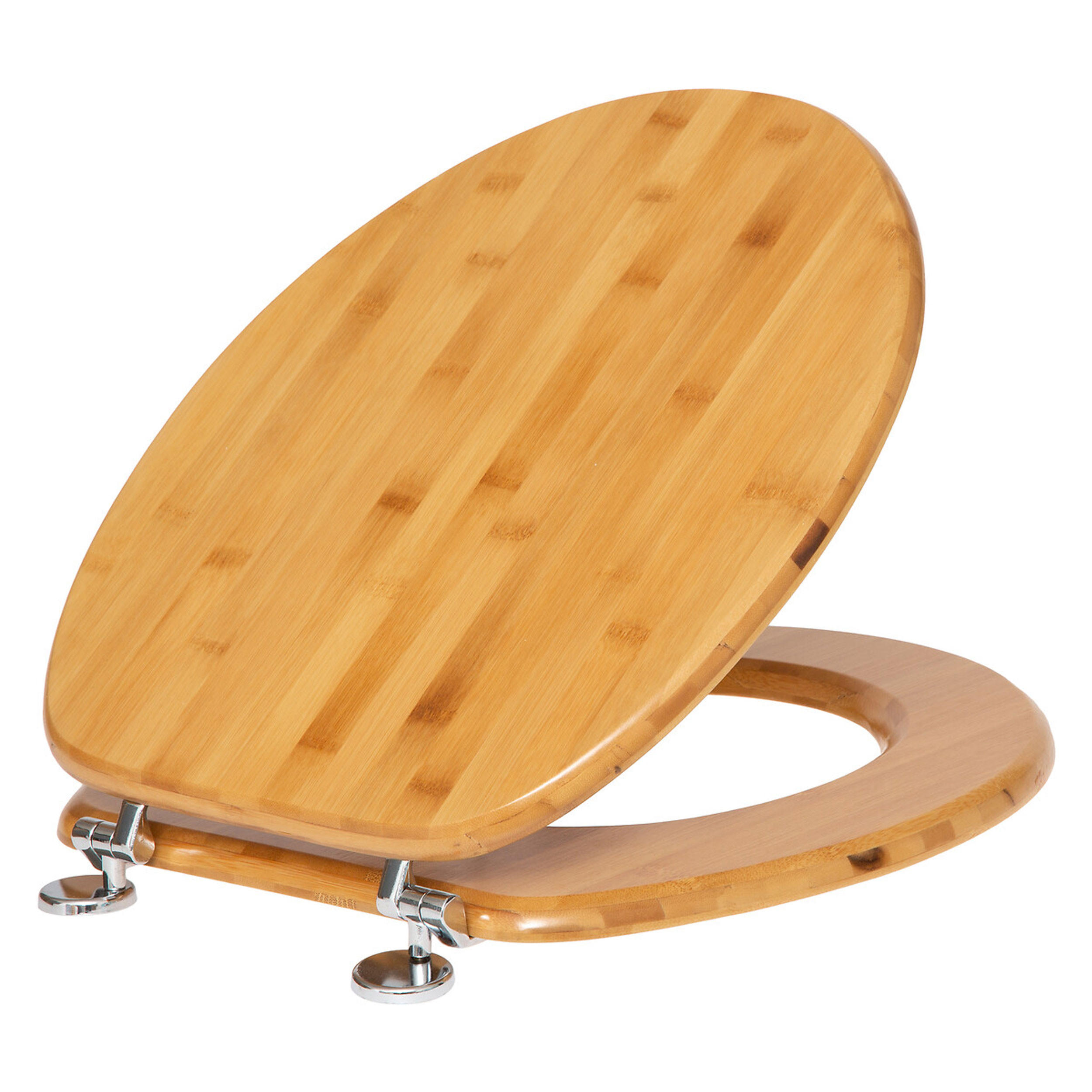 WC-SITZ Bamboo , Bambus, Zink, Braun - Braun, Holz (37.3/5.5/43.2cm) - 5five Simply Smart