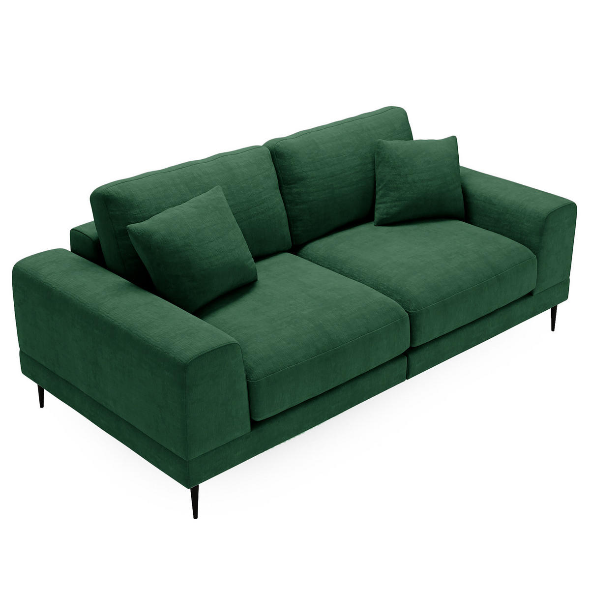 3-SITZER SOFA - Grün, Textil (243/92/103cm) - home24