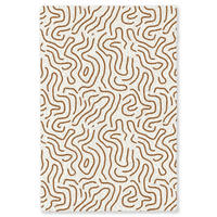 KOBERCE - Minimalistický - Vzor - Terakota - 140x200 cm - hnedá, textil/plast (140/0.4cm) - OnlyWow