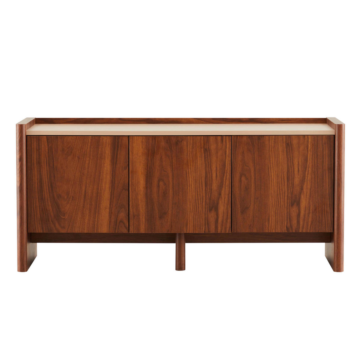 TV-SCHRANK 120 cm, dunkles holz - Braun, Holz (40/55/120cm) - Oviala