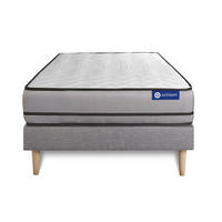 BETT Actimemo night Memory-Schaum 80 x 190 cm h4 - Kit Bettgestell Grau - Beige/Grau, Karton/Holz (80/190cm) - ACTISOM